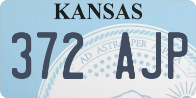 KS license plate 372AJP