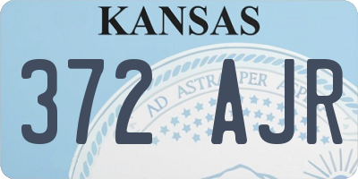KS license plate 372AJR