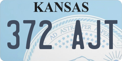 KS license plate 372AJT
