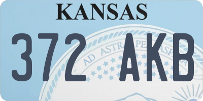 KS license plate 372AKB