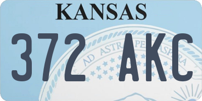 KS license plate 372AKC