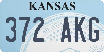 KS license plate 372AKG