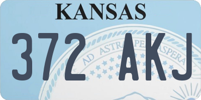 KS license plate 372AKJ