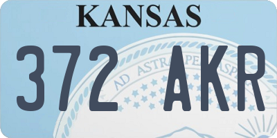 KS license plate 372AKR