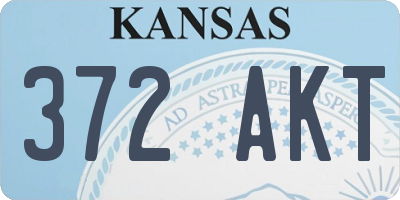 KS license plate 372AKT