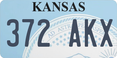KS license plate 372AKX
