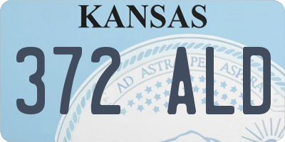KS license plate 372ALD