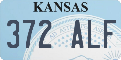 KS license plate 372ALF