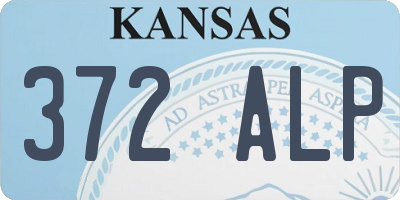 KS license plate 372ALP