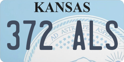 KS license plate 372ALS
