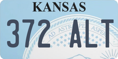 KS license plate 372ALT