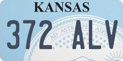 KS license plate 372ALV