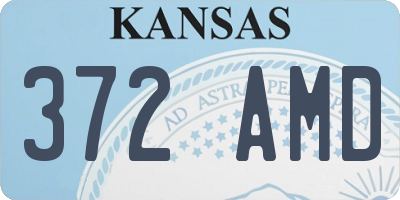 KS license plate 372AMD