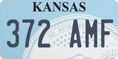 KS license plate 372AMF