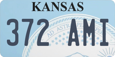 KS license plate 372AMI