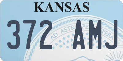 KS license plate 372AMJ
