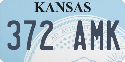 KS license plate 372AMK