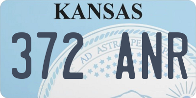 KS license plate 372ANR