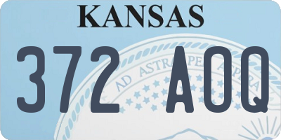 KS license plate 372AOQ