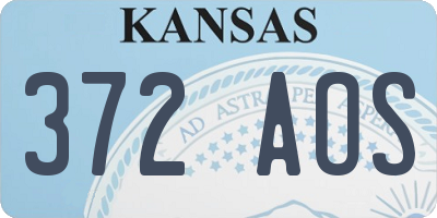 KS license plate 372AOS