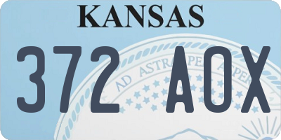 KS license plate 372AOX