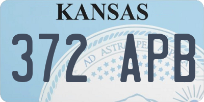 KS license plate 372APB