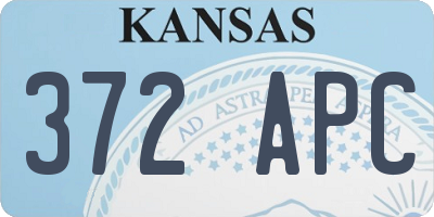 KS license plate 372APC