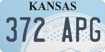 KS license plate 372APG