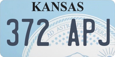 KS license plate 372APJ
