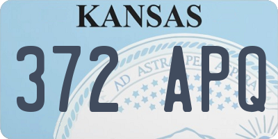 KS license plate 372APQ