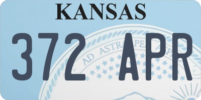 KS license plate 372APR