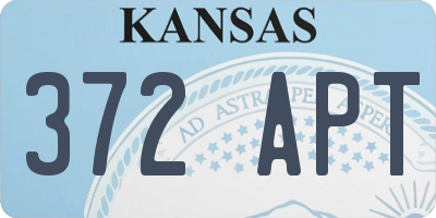 KS license plate 372APT