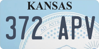 KS license plate 372APV