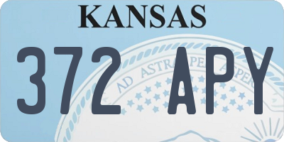KS license plate 372APY