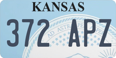 KS license plate 372APZ