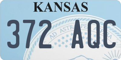 KS license plate 372AQC