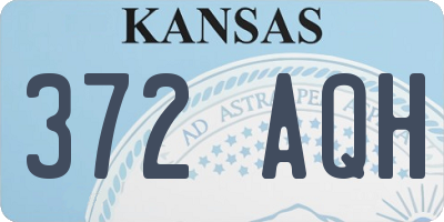 KS license plate 372AQH