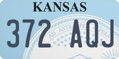 KS license plate 372AQJ