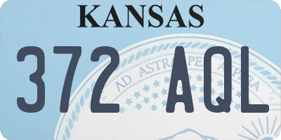 KS license plate 372AQL