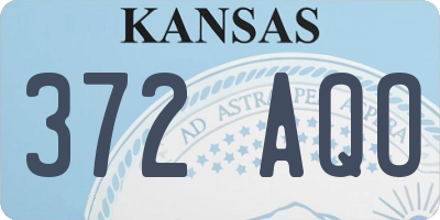 KS license plate 372AQO