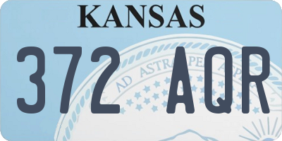 KS license plate 372AQR