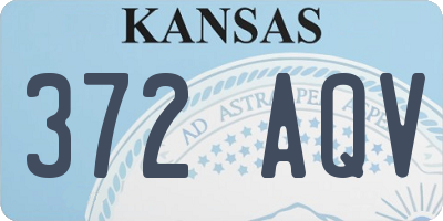 KS license plate 372AQV