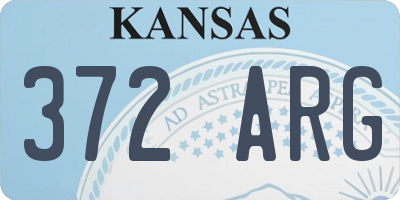 KS license plate 372ARG