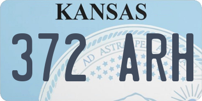 KS license plate 372ARH