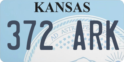 KS license plate 372ARK
