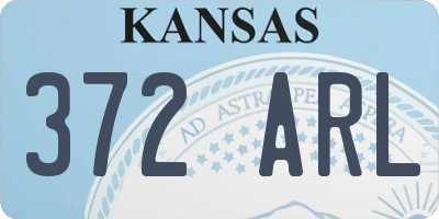 KS license plate 372ARL