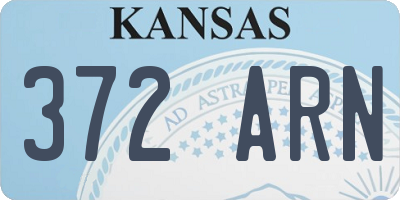 KS license plate 372ARN