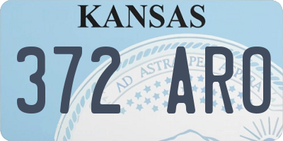 KS license plate 372ARO