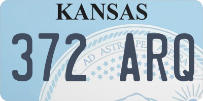 KS license plate 372ARQ