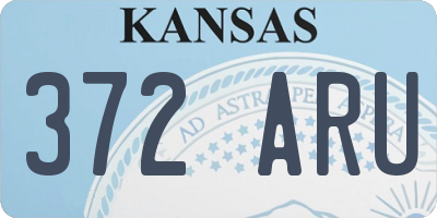 KS license plate 372ARU